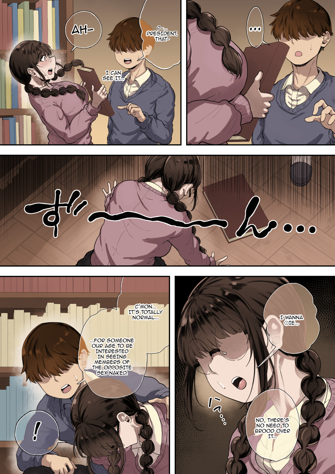 Hentai Manga Comic-The Busty Library Committee President Is Very Interested In Lewd Stuff (Color)-Read-4